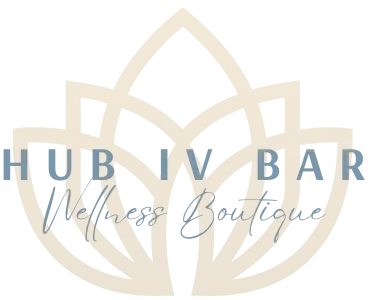 The HUB IV BAR Aesthetic Boutique Logo